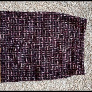 Ann Taylor Woven pencil skirt in black and pinks